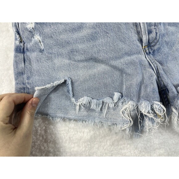 AGOLDE Shorts Womens Sz 26 Parker Cutoff Distressed Designer Denim Daisy Duke - Picture 5 of 13